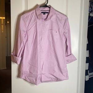 Light pink striped, button up women’s blouse